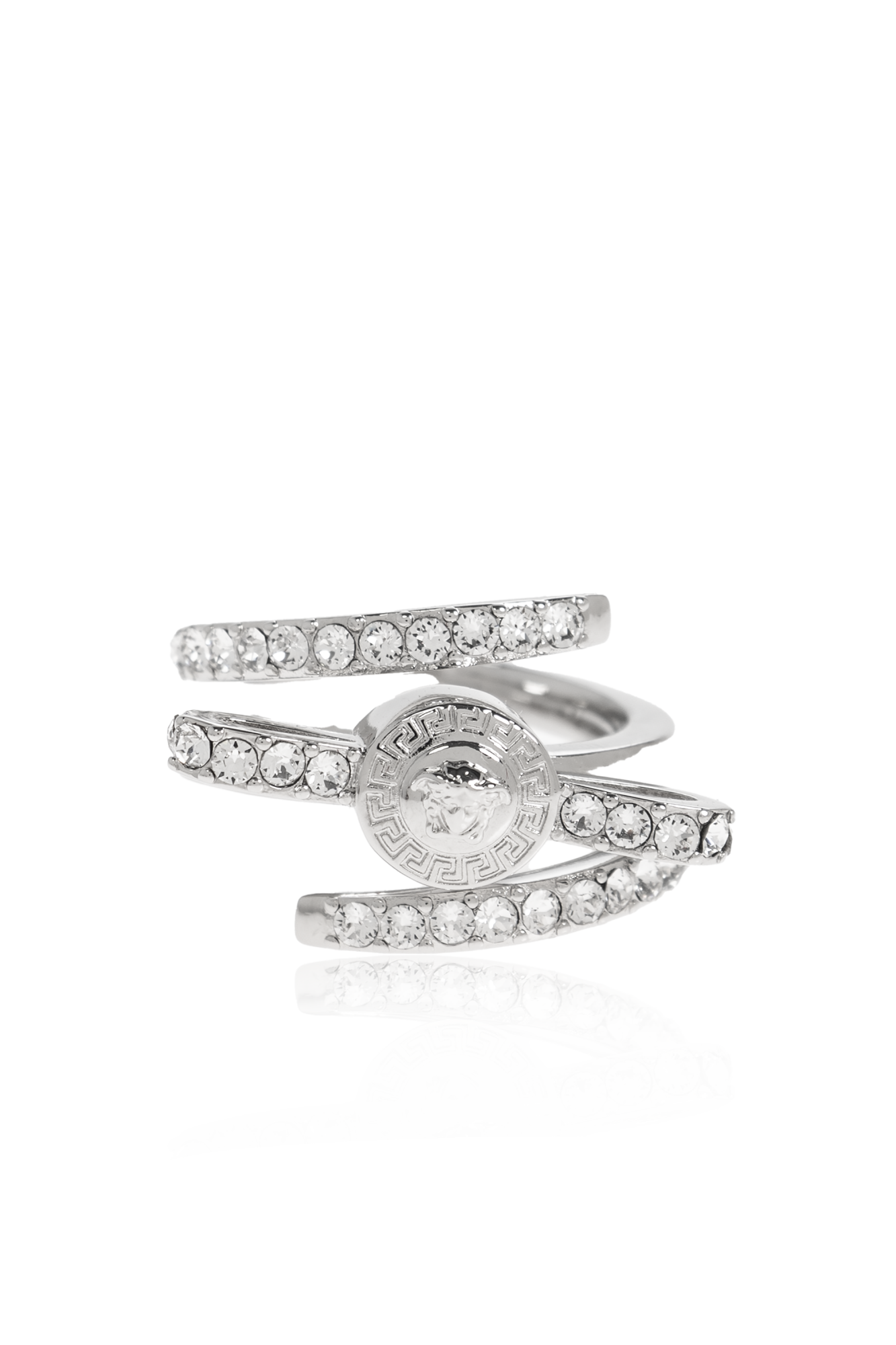 VERSACE クリスタルスタッズリング Icon Crystal Ring Gold | VERSACE